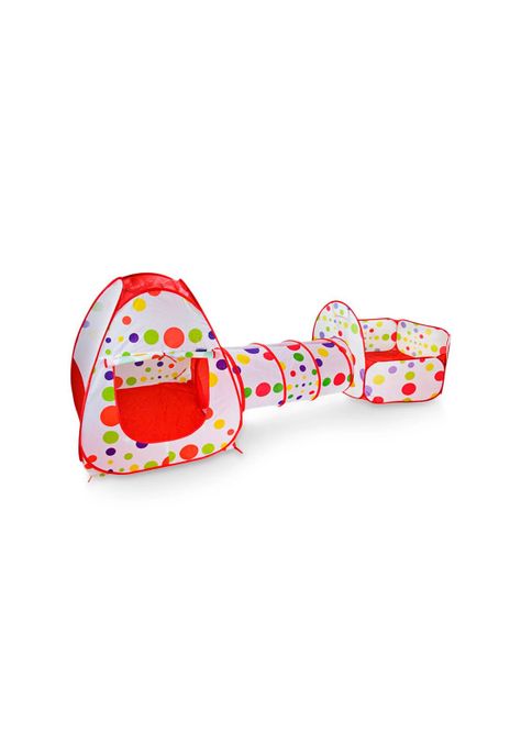 Carpa Tunel Plegable para Niños Rojo-3