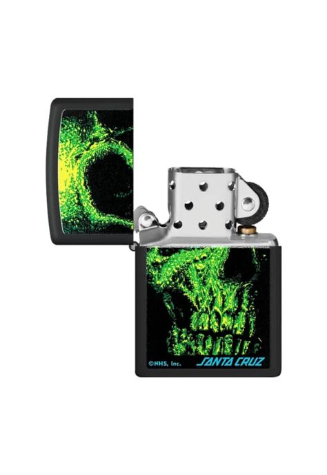 Encendedor Zippo Santa Cruz Skull Verde Negro ZP48743 -3