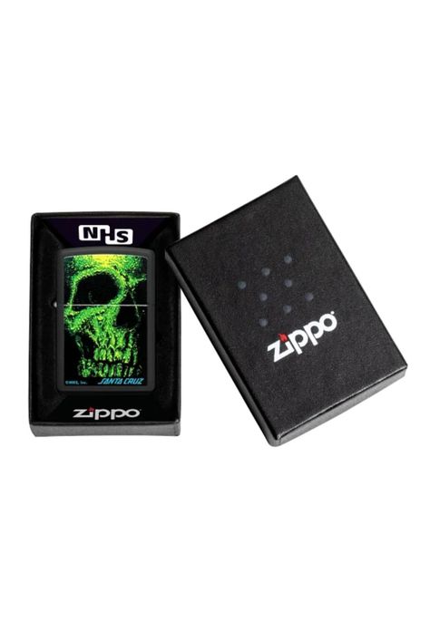 Encendedor Zippo Santa Cruz Skull Verde Negro ZP48743 -4