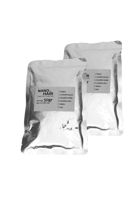 100g De Nano Hair Castaño Oscuro En 2 Recargas De 50g C/u-0
