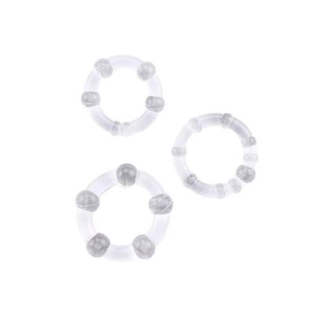 Set De 3 Anillos Erector Retardantes Stay Hard Transparentes-1