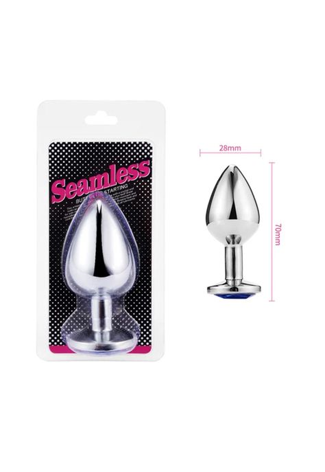 Plug Anal Dilatador Acero Cristal Transparente Talla S-1