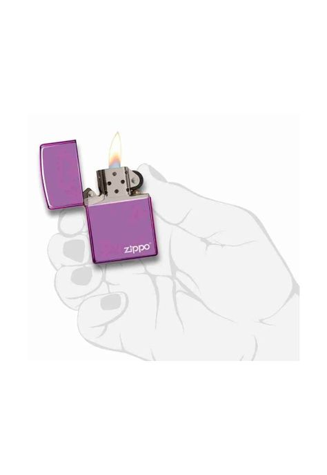 Encendedor Zippo Classic Abyss Purple Logo Morado Zp24747zl (Talle:Tamaño Único)-2