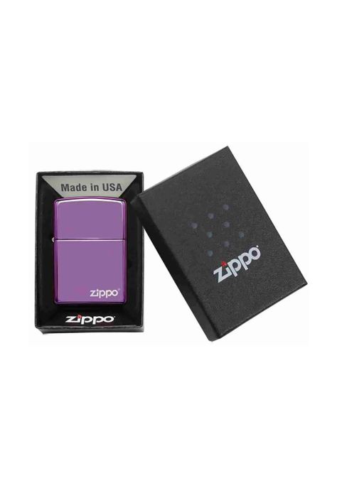 Encendedor Zippo Classic Abyss Purple Logo Morado Zp24747zl (Talle:Tamaño Único)-4