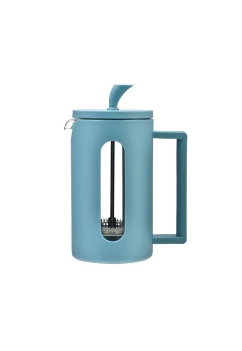 Cafetera Embolo Prensa Francesa Roma Celeste 6 Tazas Oroley-0