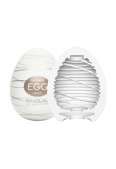 Huevo Masturbador Masculino Tenga Egg Silky Café-1
