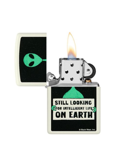 Encendedor Zippo Buck Wear Alien Design Blanco ZP46092-2
