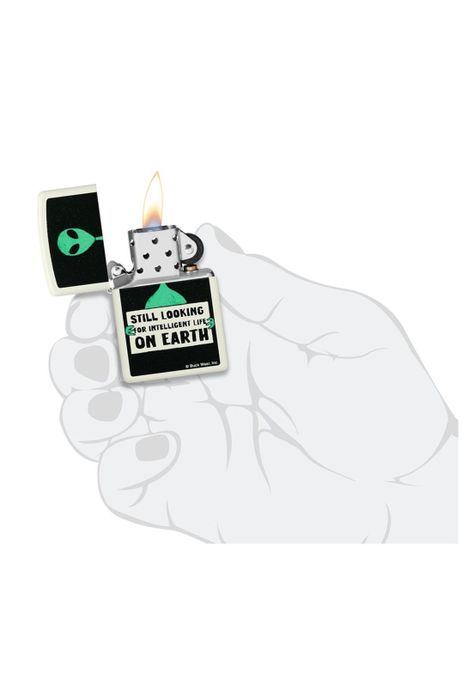Encendedor Zippo Buck Wear Alien Design Blanco ZP46092-3