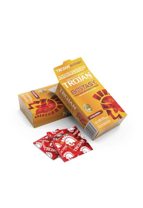 Condones Preservativos Latex Texturizados Trojan Ecstasy 10u-2