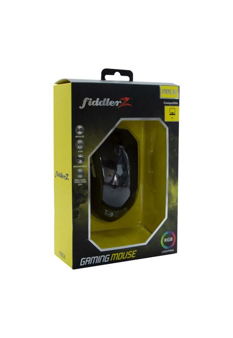 Mouse Gamer 6d Retroiluminado Luz Led Fd-mo532 Fiddler-4