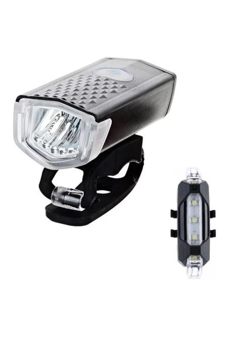 Pack Luz Bicicleta Delantera Y Trasera Recargable Por Usb-0