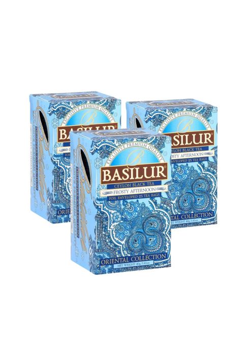 Pack Te Basilur 3 Cajas Frosty Afternoon de 25 Bolsas c/u-0