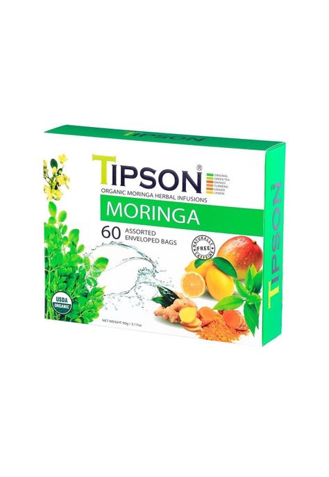 Te Verde Moringa Frutal Tipson Caja 60 Bolsas-0