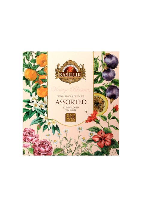 Te Negro Verde Surtido Basilur Vintage Blossoms 40 bolsas-3