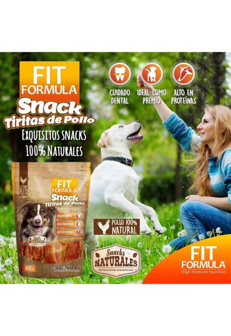 Fit Formula Comida Snack Tiritas De Pollo Perro Mascota 400g-1