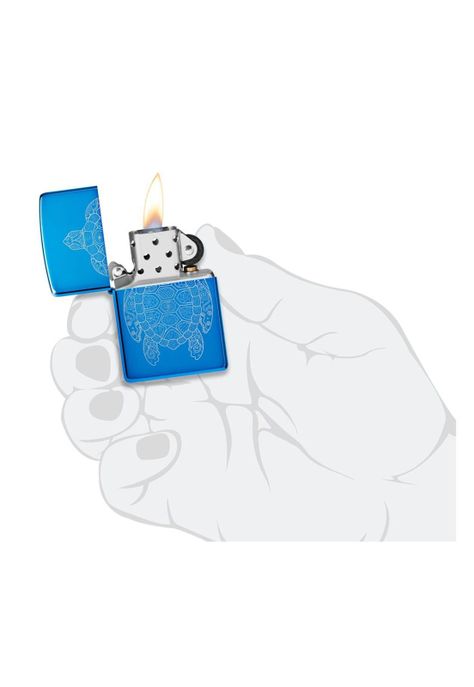 Encendedor Zippo Zen Turtle Design Azul ZP46177-4