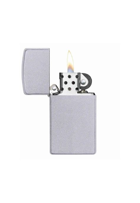 Encendedor Zippo Slim Satin Chrome Plateado ZP1605-1