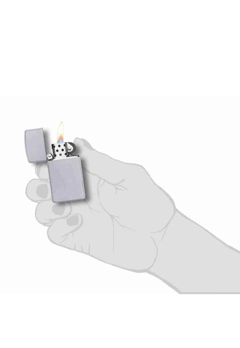 Encendedor Zippo Slim Satin Chrome Plateado ZP1605-4