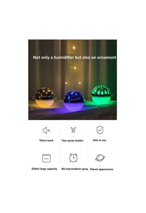 Lampara Ufo Tres Colores Humificador 250ml Espacio Exterior-3