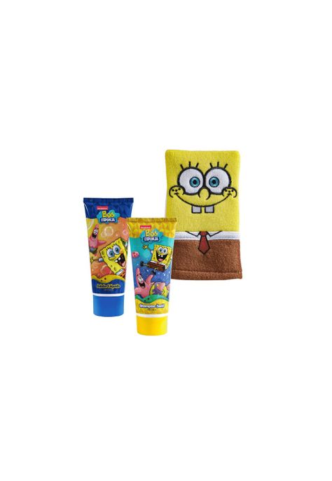 Set de Baño para Niños Bob Esponja Guante Shampoo Jabón-1