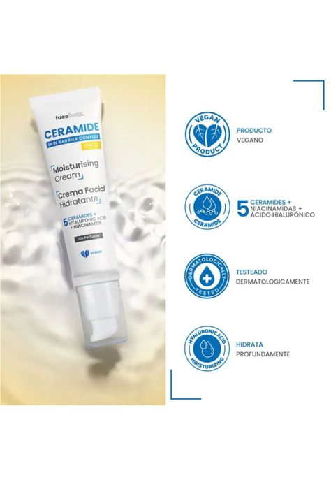 Crema Facial Hidratante SPF30 Piel Normal/Seca 50ml Ceramide-2