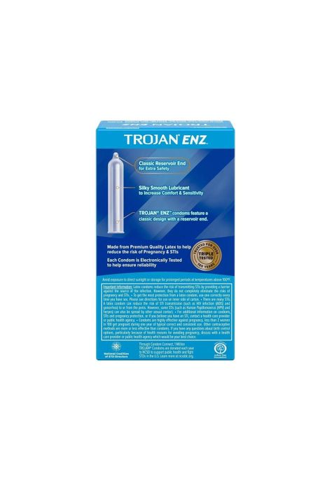 Condones Preservativos Latex Trojan Enz Classic 12 u-1