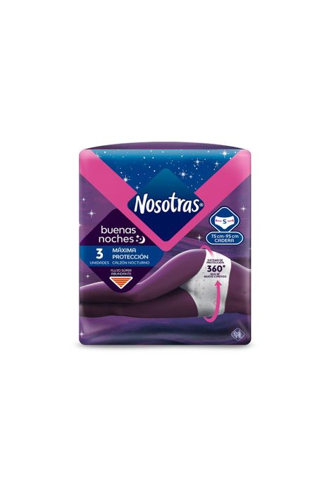 Calzon Nocturno Nosotras Maxima Proteccion Talla S 3 un-0