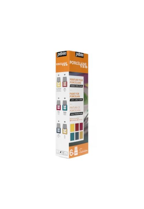 Kit Pebeo Porcelaine 150 Ceramica Y Vidrio 6 Colores Nro 2-0