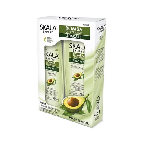 Kit Shampoo Acondicionador Aguacate Skala 325ml c/u-0