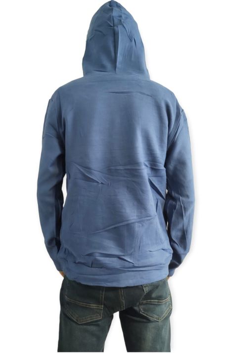 Poleron Canguro Con Gorro Reno hipster azul-1