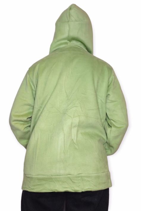 Poleron Verde Con Cierre Y Gorro-1