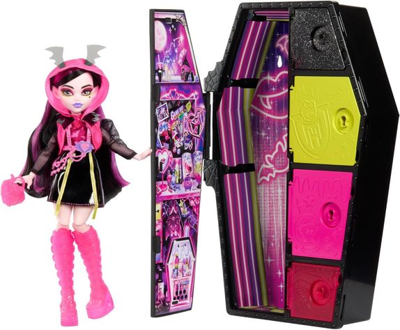 Muñeca Monster High Draculaura Skulltimate Secrets Neon -0