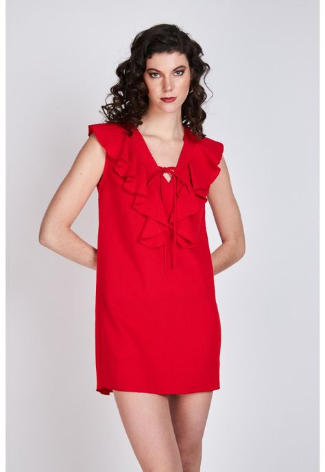 Vestido Vuelos Sofía Rojo Eclipse-0