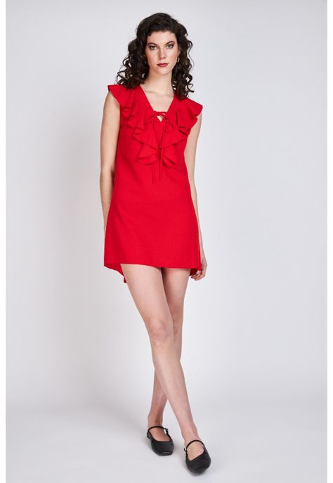 Vestido Vuelos Sofía Rojo Eclipse-3