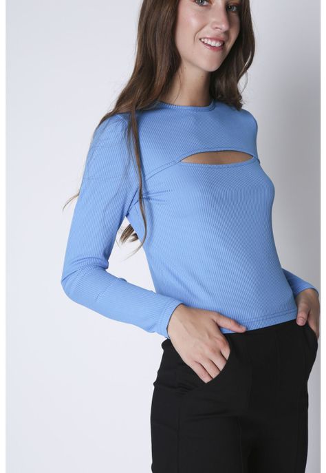 Polera Abby Azul Atrevida-2
