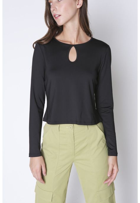 Polera Magnolia Negro Atrevida-0