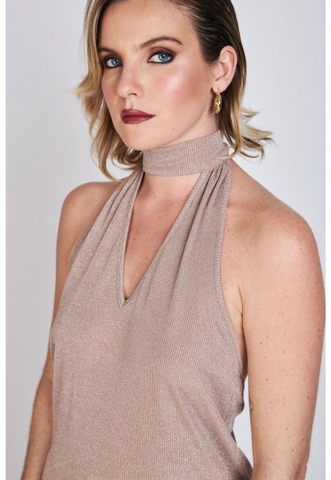 Blusa Amarra al Cuello Caetana Beige ATR by Eclipse-2