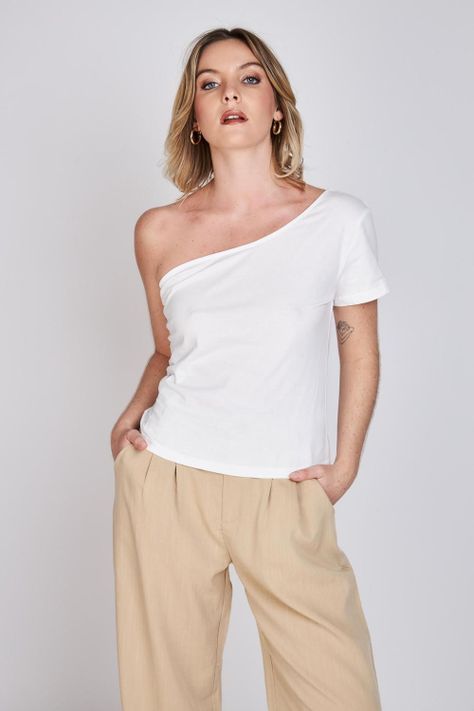 Polera Asimétrica Sofía Blanco ATR by Eclipse-0
