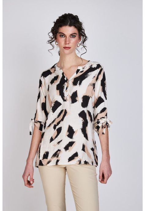 Camisa Manga Roll Up Marta Blanco Woman by Eclipse-0