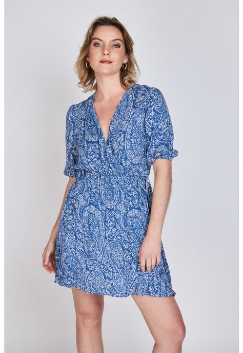 Vestido Estampado Vale Azul Eclipse-0