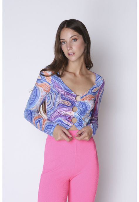 Polera Caro Azul Atrevida-0