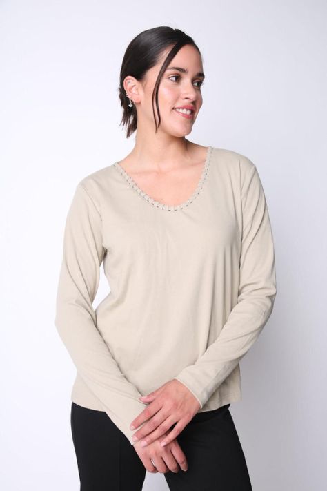 Polera Moni Beige Woman by Eclipse-0