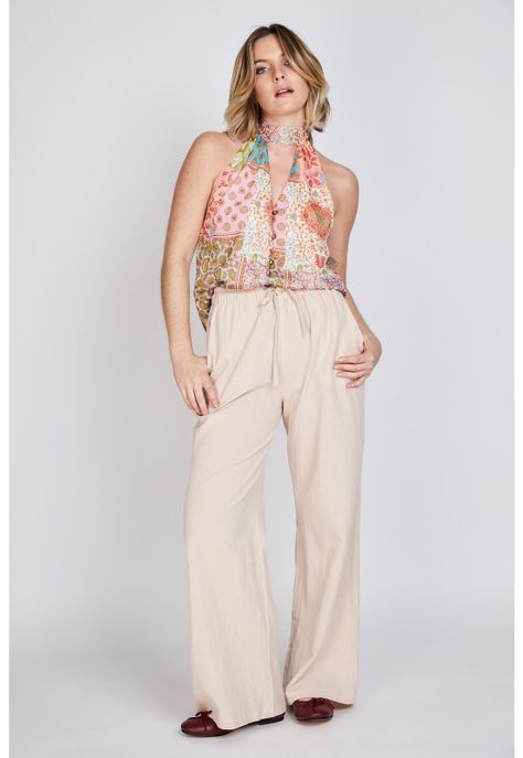 Blusa Amarra al Cuello Babi Terracota ATR by Eclipse-3