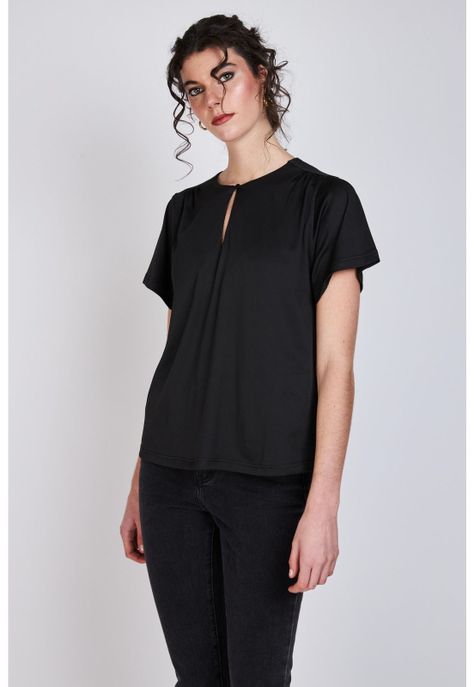 Polera Manga Campana Gala Negro Woman by Eclipse-0
