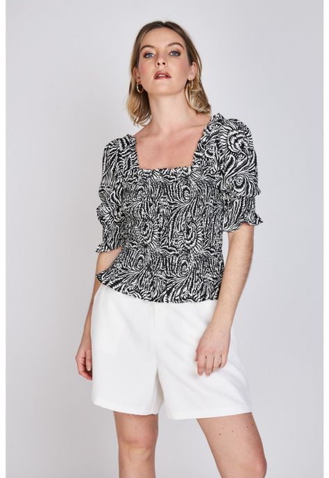 Blusa Fruncida Magnolia Blanco Eclipse-0