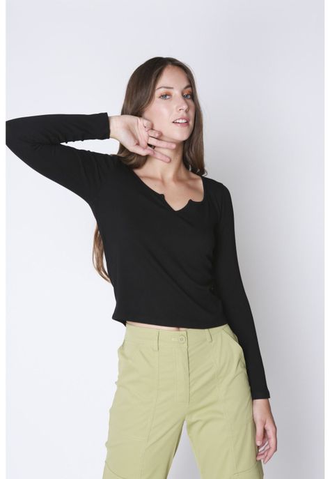 Polera María Negro Atrevida-0