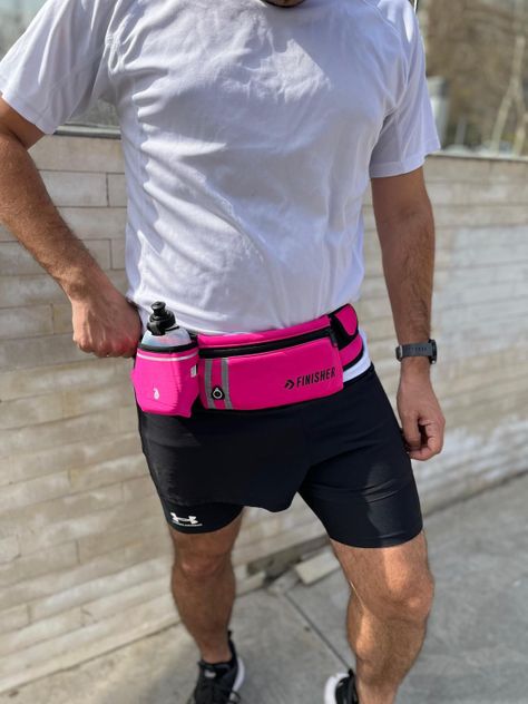 Banano Running con Botella Emil Finisher Fucsia-3