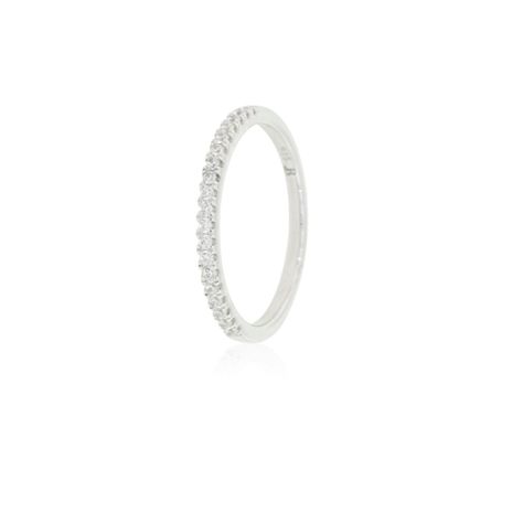 Anillo Plata Esterlina 925 Medio Cintillo con Circonita-2