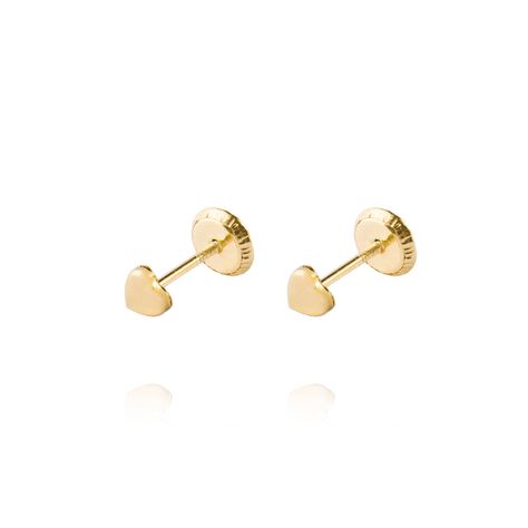 Aros de Oro 9kt Corazon Pequeño-0