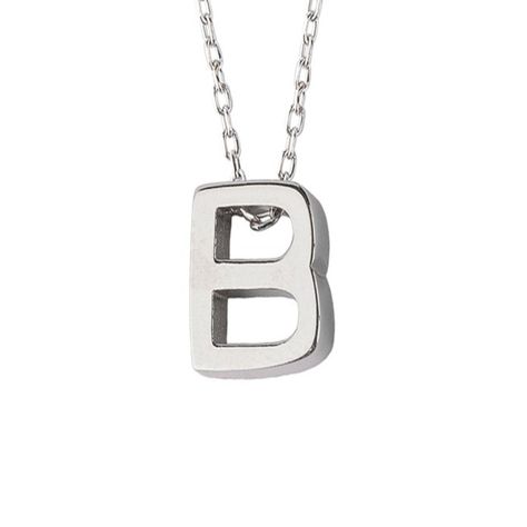 Collar de Plata Esterlina 925 Letra B-2